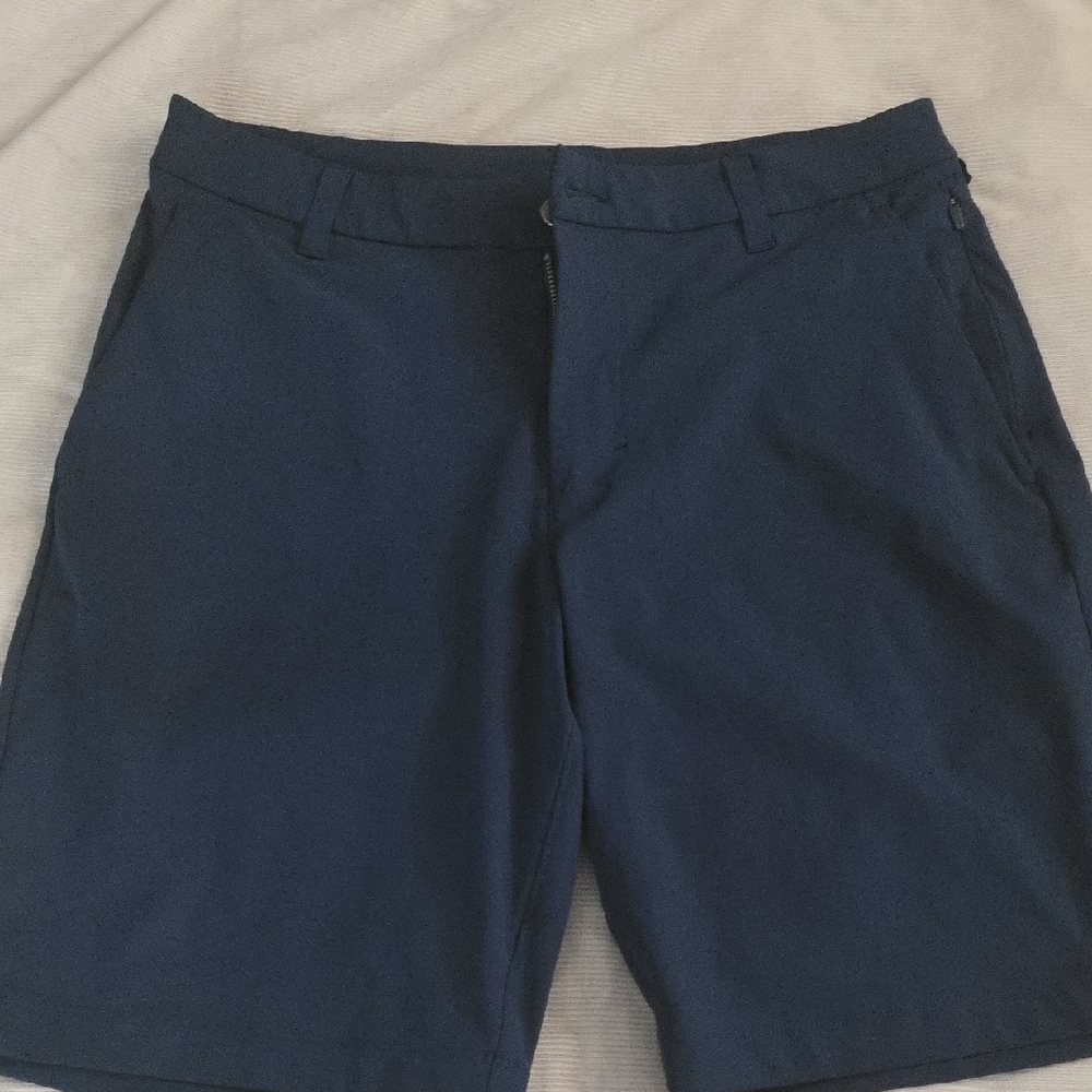 Lululemon Athletica Dark Blue Flat Front Shorts